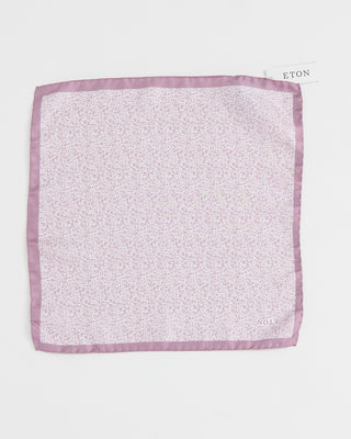 Eton Silk Micro Floral Pocket Square Mauve 1
