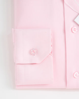 Eton Twill Contemporay Shirt W Contrast Collar Pink 