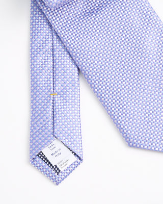 Eton Geometric Silk Tie Mauve 