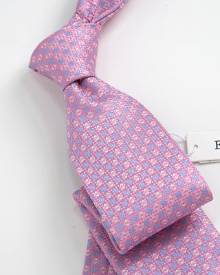 Eton Geometric Woven Silk Tie Pink 1 1