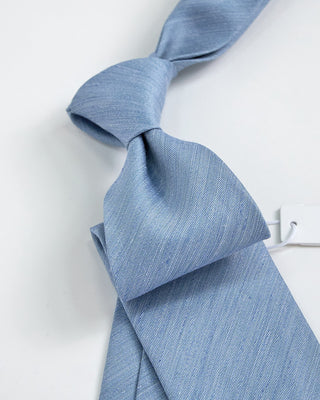 Eton Solid Silk Linen Tie Light Blue 1 2