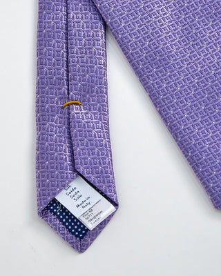 Eton Geometric Woven Silk Tie Purple 1 1