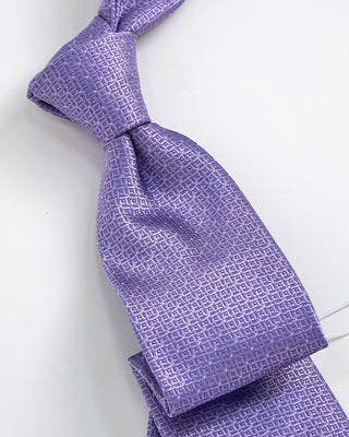 Eton Geometric Woven Silk Tie Purple 1 2