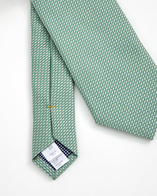 Eton Semi Solid Woven Silk Tie Green 1 1