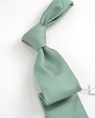 Eton Semi Solid Woven Silk Tie Green 1 2