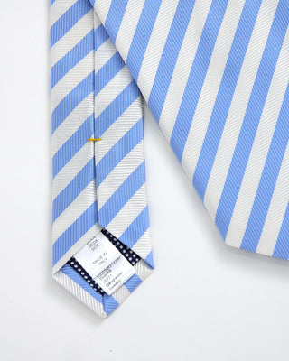 Eton Striped Silk Tie Light Blue 1 1