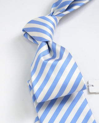 Eton Striped Silk Tie Light Blue 1 2
