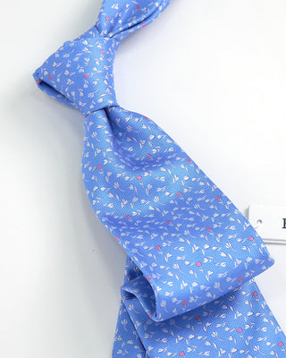 Eton Floral Print Woven Tie Blue 1 2