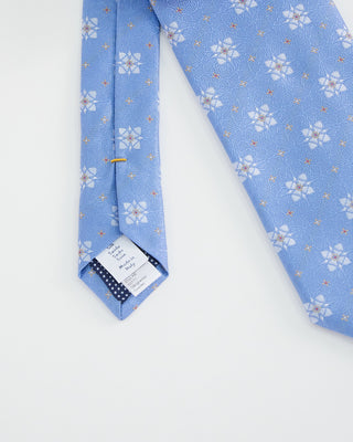 Eton Floral Woven Silk Tie Blue 1 2