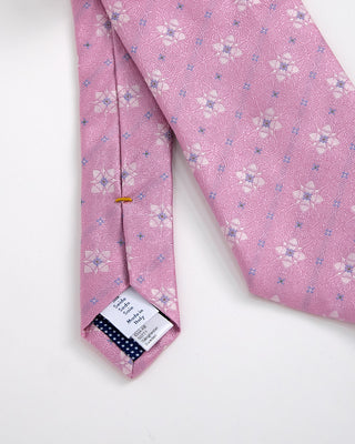 Eton Floral Woven Silk Tie Pink 1 1