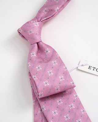 Eton Floral Woven Silk Tie Pink 1 2