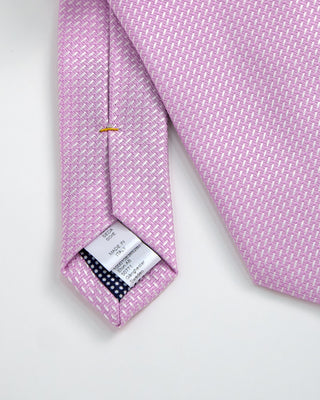 Eton Semi Solid Woven Silk Tie Pink 1 1