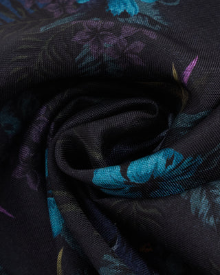 Eton Silk Floral Pocket Square Midnight 1 2