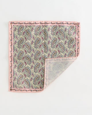 Eton Silk Paisley Print Pocket Square Pink  1