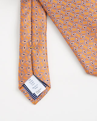 Eton Geometric Silk Tie Orange 
