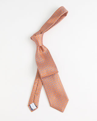 Eton Geometric Silk Tie Orange  2