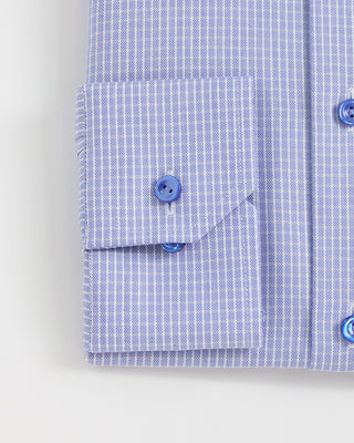 Eton Micro Check Contemporary Shirt Blue 1 1