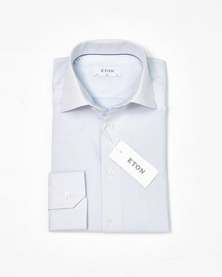 Eton Pin Dot Fine Pique Slim Shirt White 