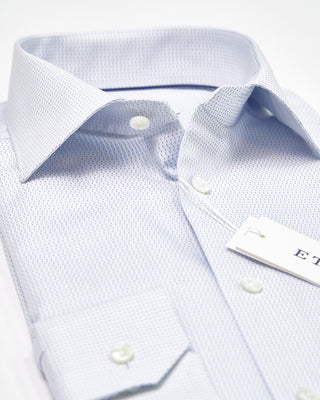 Eton Pin Dot Fine Pique Slim Shirt White  1