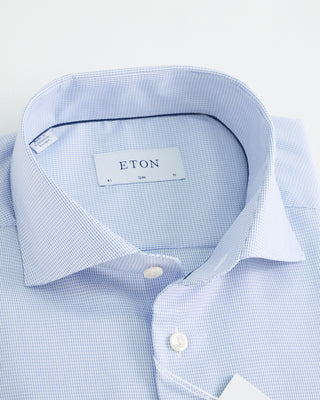 Eton Micro Neat Slim Shirt Light Blue 1 2