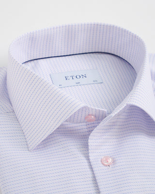 Eton Micro Check Slim Shirt Pink 1 2