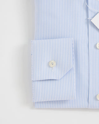 Eton Striped Oxford Slim Shirt Light Blue 1 1