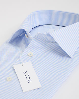 Eton Striped Oxford Slim Shirt Light Blue 1 3