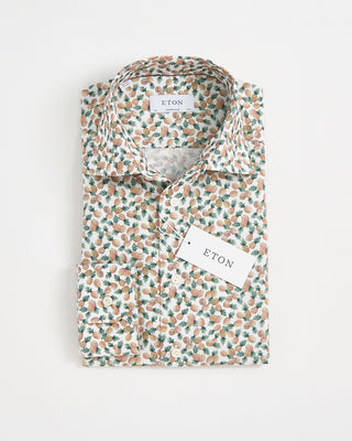 Eton Pineapple Print Contemporary Cotton Tencel Shirt Multi 1 3