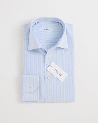 Eton Striped Oxford Contemporary Shirt Light Blue 1 2