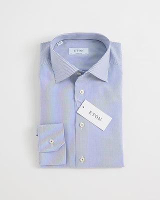 Eton Striped Oxford Contemporary Shirt Blue 1