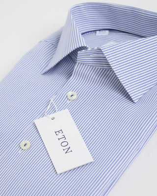 Eton Striped Oxford Contemporary Shirt Blue 1 3
