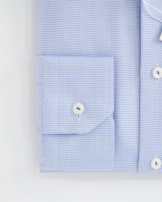 Eton Semi Solid Twill Contemporary Shirt Light Blue  2