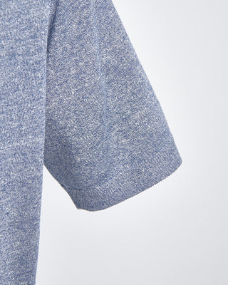 Eton Dark Blue Cotton Linen Fine Knit Polo Shirt Blue 1781911