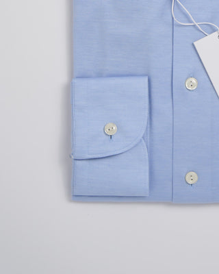 Eton Light Blue Filo Di Scozia Oxford Shirt Light Blue 372