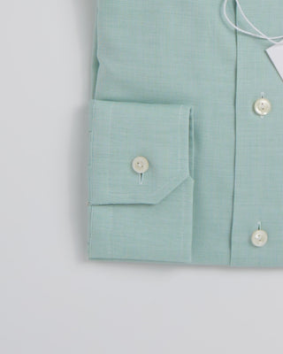 Eton Slim Mid Green Solid Wrinkle Free Oxford Green 402