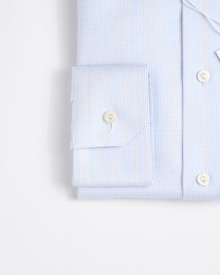 Eton Slim Light Blue Herringbone Signature Dobby Shirt Light Blue 1795
