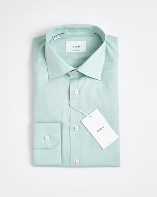 Eton Contemporary Mid Green Solid Wrinkle Free Oxford Green 1786