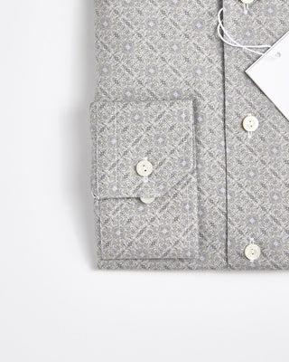 Eton Contemporary Sage Geometric Signature Twill Shirt Sage 1807