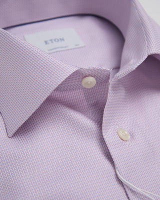 Eton Contemporary Pink Herringbone Signature Dobby Shirt Pink 367