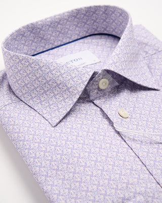 Eton Contemporary Pink Geometric Signature Twill Shirt Pink 1182