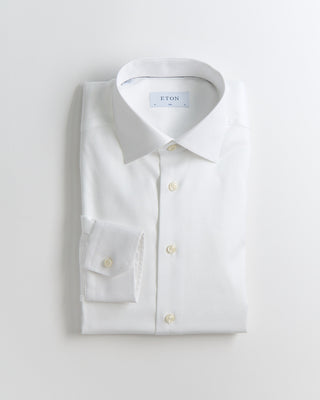 Eton Melange Solid Slim Shirt White 0 1