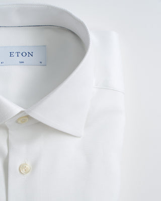 Eton Melange Solid Slim Shirt White 0 2