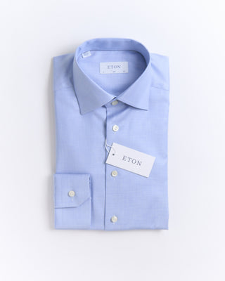 Eton Melange Solid Slim Shirt Light Blue 2672