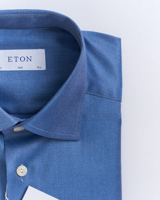 Eton Melange Solid Slim Shirt Blue 2672 2