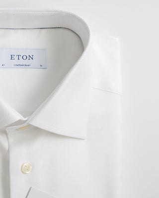 Eton Melange Solid Contemporary Shirt White 0