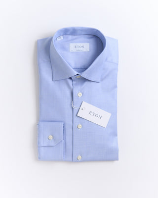 Eton Melange Solid Contemporary Shirt Light Blue 2672 3