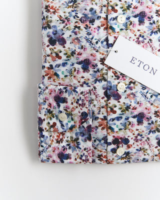 Eton Multi Floral Twill Contemporary Shirt Multi 1 1