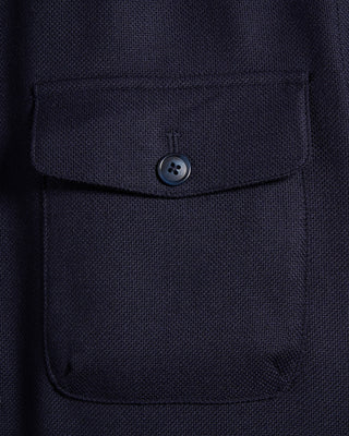 Eton Four Pocket Wool Cashmere Overshirt Navy 2 5994