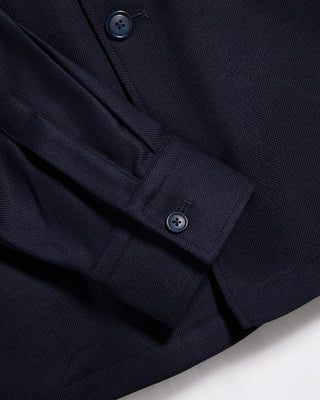 Eton Four Pocket Wool Cashmere Overshirt Navy 3 5995