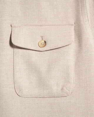 Eton Four Pocket Wool Cashmere Overshirt Stone 1 5988